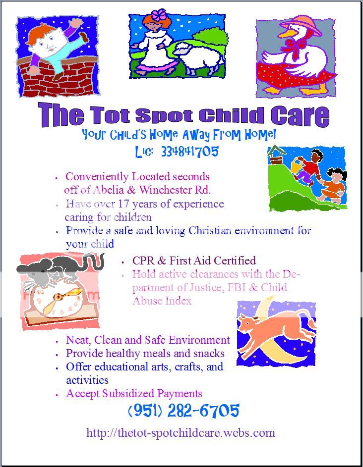 In home daycare advertising examples picture